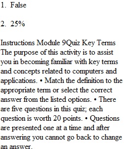 Module 9 Quiz